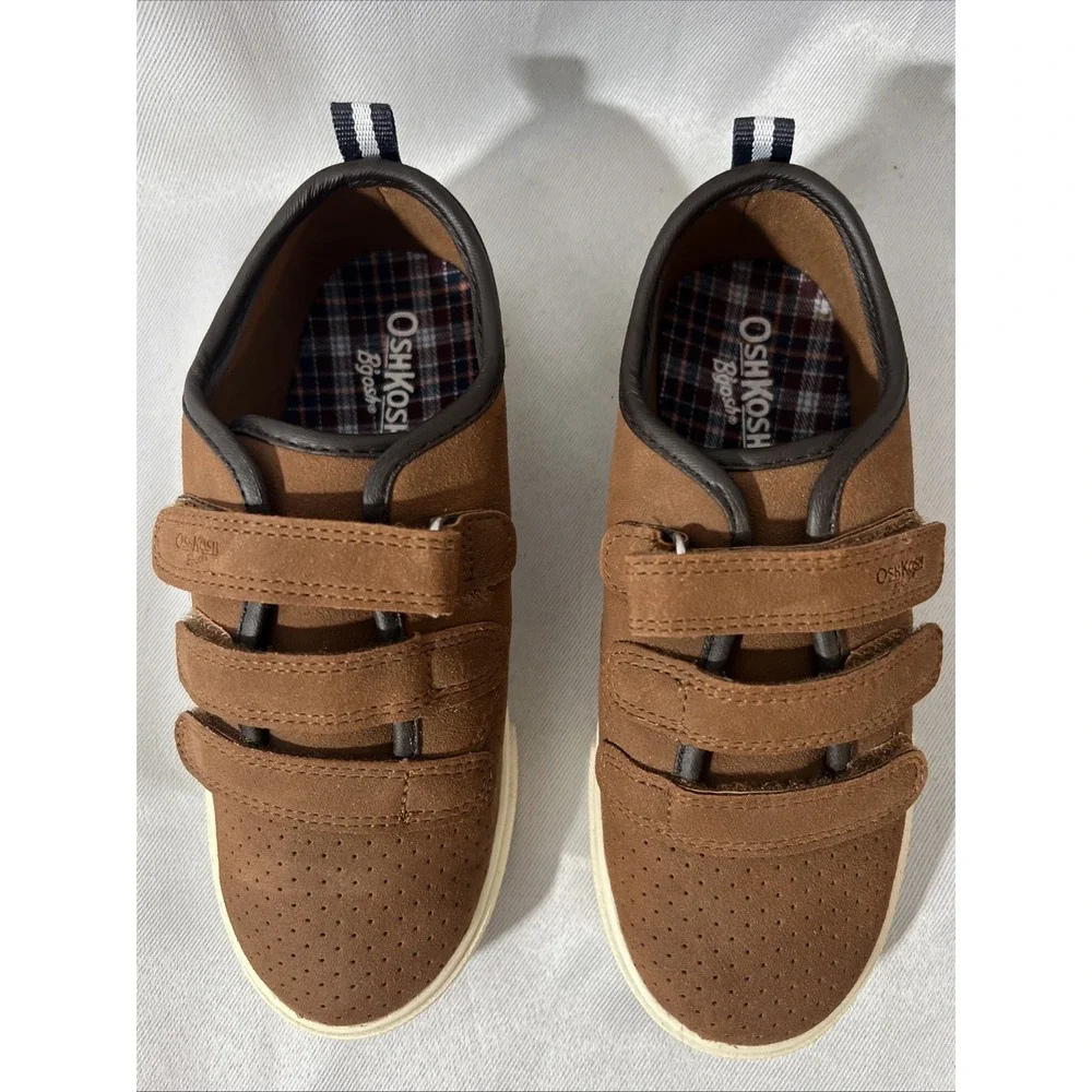 Oshkosh‎ B'gosh brown sneakers three straps size 12